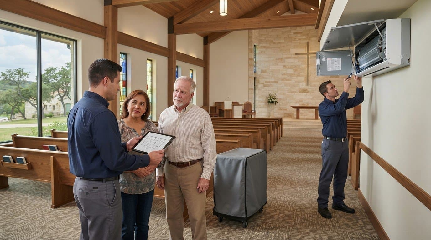 Choosing a Church HVAC Replacement Contractor in Beorne